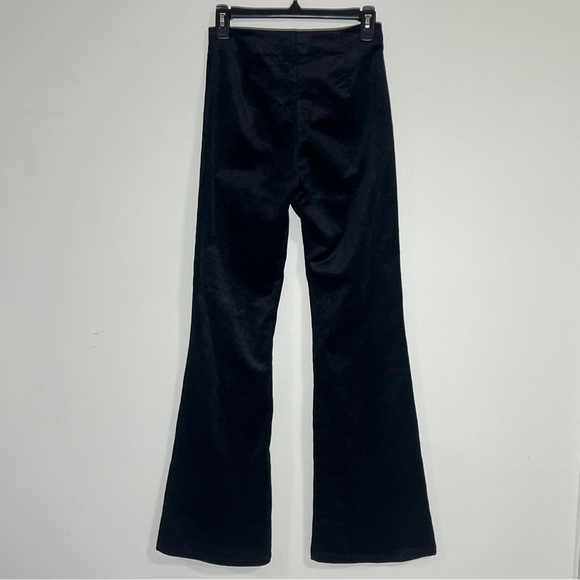 Wild Honey Flared Corduroy Pants Front Zipper and Pockets Black Size Small - Picture 2 of 10